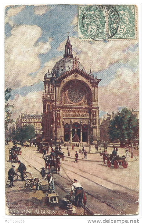 CPA Du Temps Jadis De Paris (VIII ème Arrts)  – Eglise Saint Augustin - Eglises