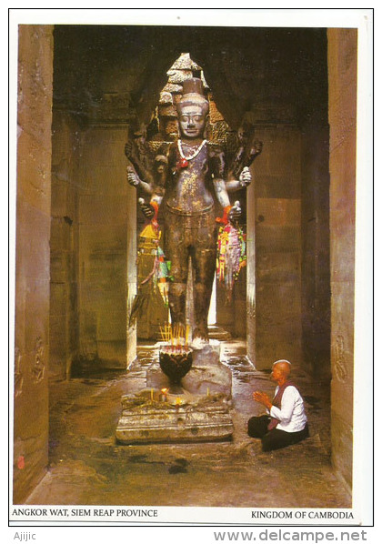 CAMBODGE. Monument Temple D'Angkor Wat. Carte Postale Neuve - Bouddhisme