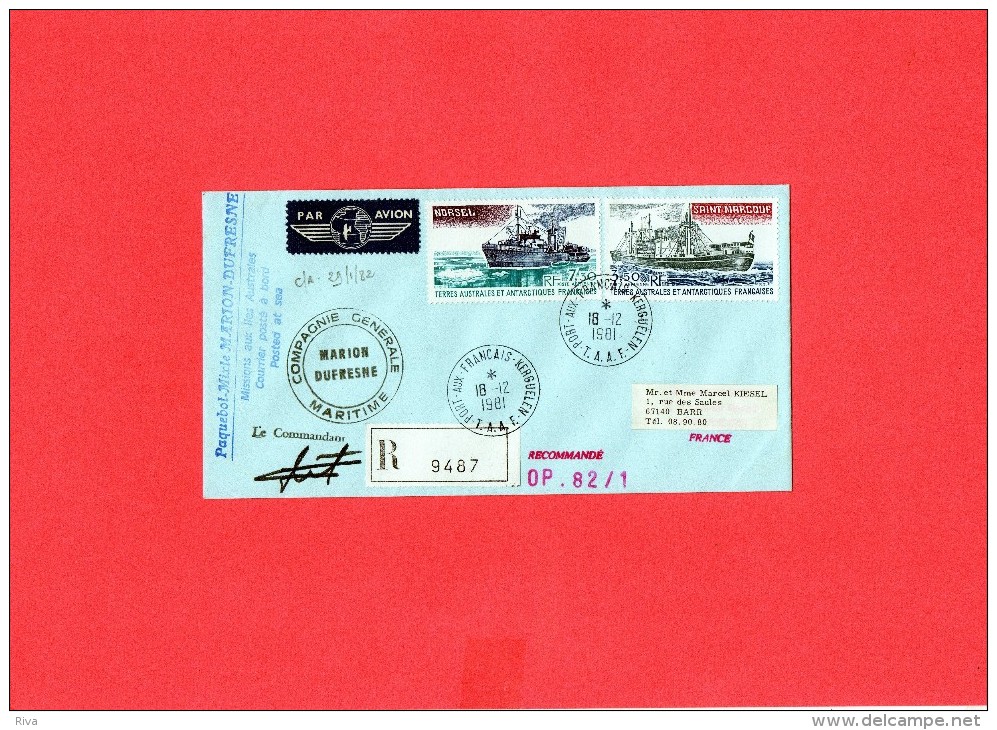 Pli  Recommande Avec 2 Valeurs ( Pa 62 /63 ) + Cachet  - Signature . - FDC