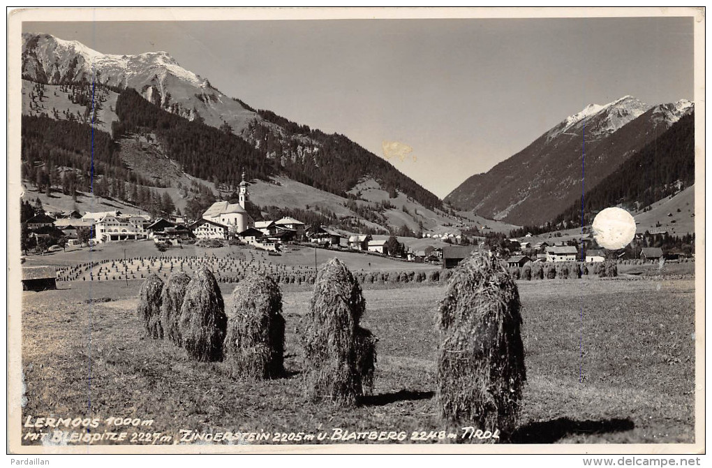 AUTRICHE.  AUSTRIA.  CARTE PHOTO.  LERMOOS MIT BLEISPITZE   ZINGERSTEIN  U. BLATTBERG. - Lermoos