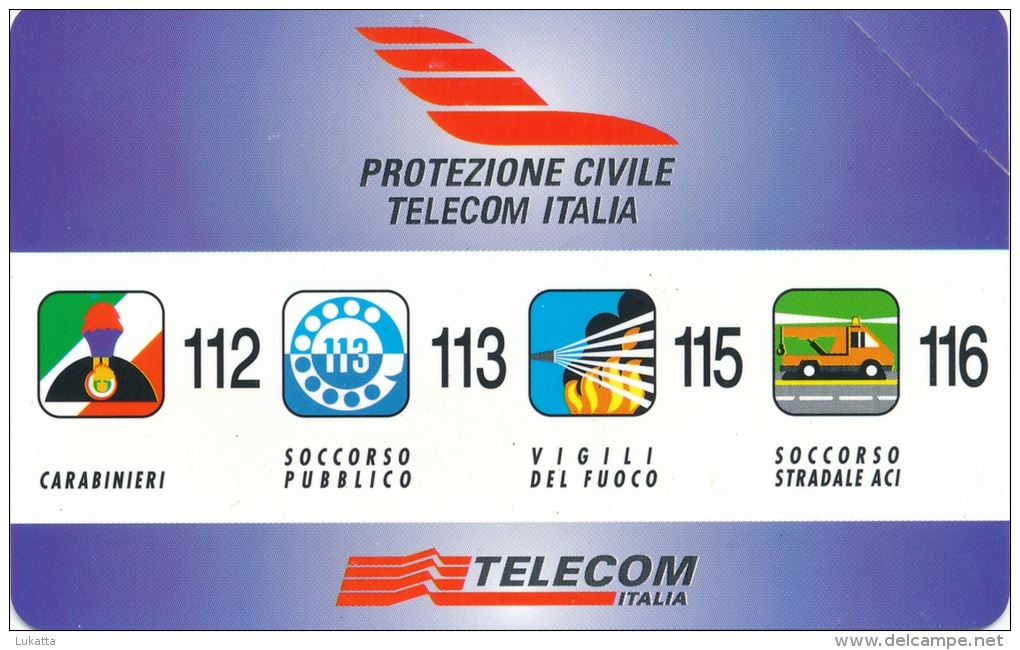 PRIVATA PUBBLICA C&C 3311 - Golden 218 NUOVA (mint) Protezione Civile (Telecom) - Private New Editions