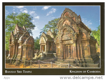 CAMBODGE. Monument Temple Banteay Srei, Citadelle Des Femmes, Carte Postale Neuve - Asie