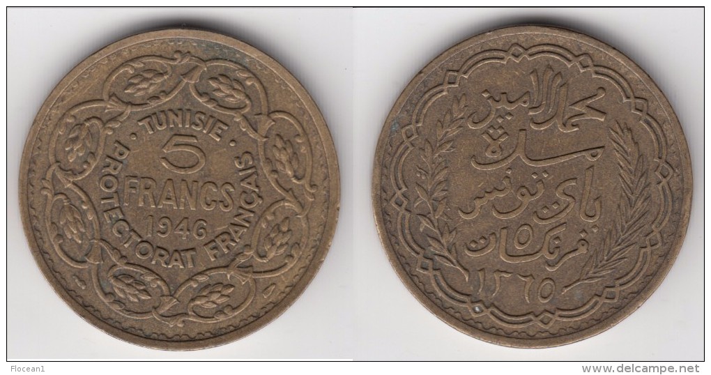 **** TUNISIE - TUNISIA - 5 FRANCS 1946 **** EN ACHAT IMMEDIAT !!! - Túnez