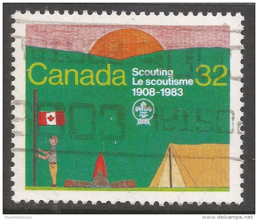 Canada. 1983 Scouting In Canada (75th Anniv) And World Scout Jamboree, Alberta. 32c Used. SG 1100 - Used Stamps