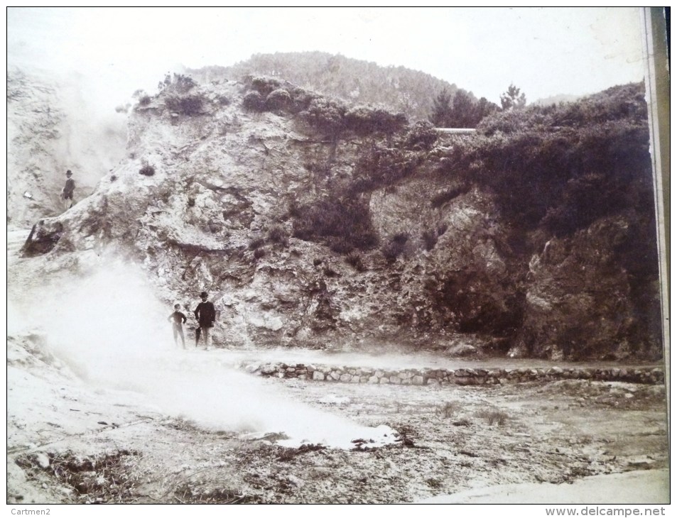 FOTOGRAFIA XIXeme : ILHA SAN MIGUEL PONTA DELGADA FURNAS VOLCAN VAPEURS DE SOUFFRE VOLCANO PORTUGAL - Lieux