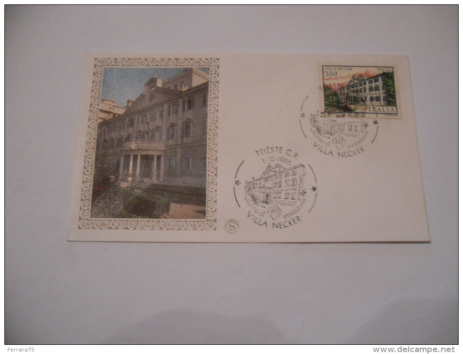 FDC ITALIA REPUBBLICA   1986 VILLA NECKER - 1981-90: Storia Postale