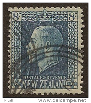 NZ 1915 8d Indigo-blue KGV SG 427a U ZP117 - Oblitérés