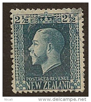 NZ 1915 2 1/2d Deep Blue KGV SG 419a U ZP112 - Gebraucht