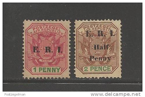 ZUID AFRIKAANSE REPUBLIEK 1901 Used Stamp(s) 1d Red+1/2d On 2d Overprint E.R.I.  Nr.97+101 - Transvaal (1870-1909)