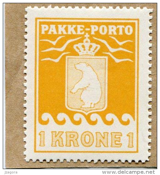 GRÖNLAND GROENLAND GREENLAND 1930 PAKKE PORTO PARCEL POST 1 KR Perf 11 ½ MI 11A FACIT P11 - MINT NEVER HINGED (**) - Paketmarken