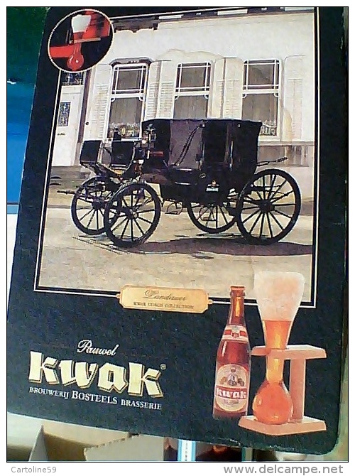 CARD Sous-bock KWAK SOTTO BICCHIERE BIRRA BIER CERVEZA - ANTICA CARROZZA LANDAUER  N1995 ES15607 - Altri & Non Classificati