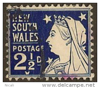 NSW 1905 2 1/2d Prussian Blue QV SG 337 U CQ237 - Usados