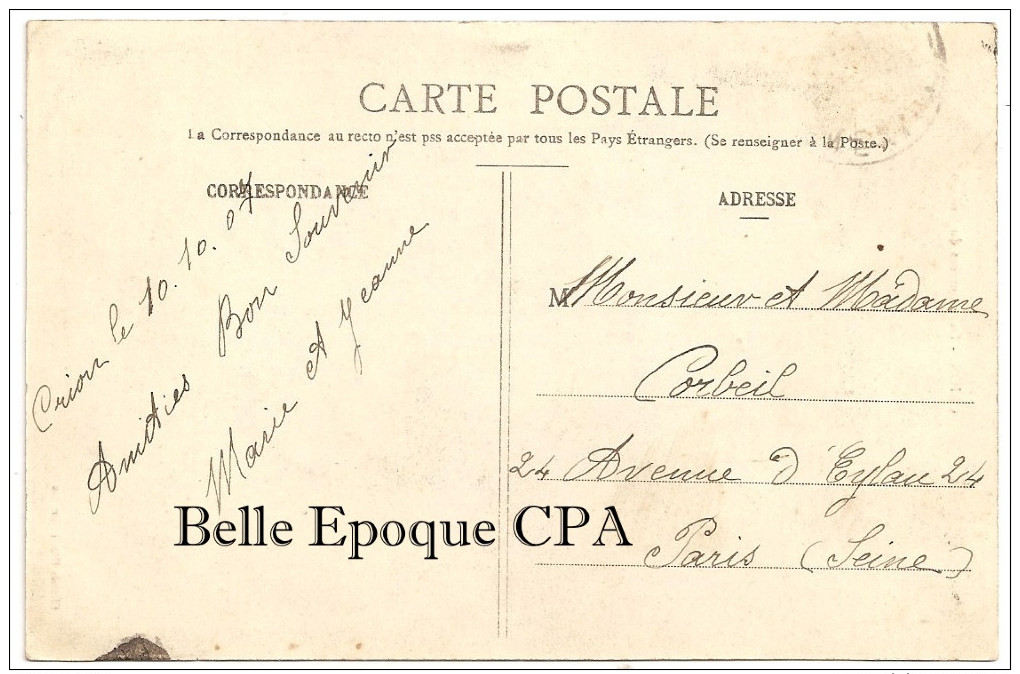 54 - CRION - Deux Entrées Du Village +++++ Clichés Henri Carabin ++++ Vers Paris, 1907 ++ - Autres & Non Classés
