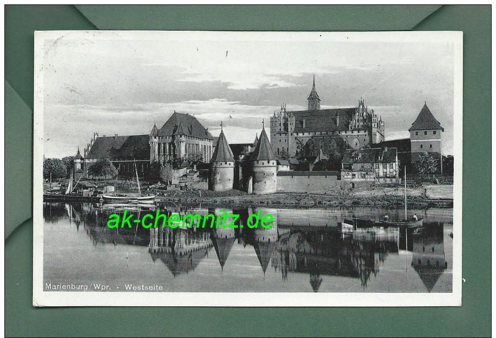 Alte West-Preussen AK 5a Marienburg / Westpreußen 1934  Westseite - Westpreussen