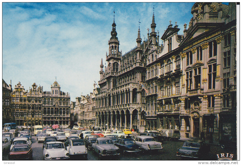 CPSM  AUTO VOITURE  PANHARD PL17 DS CITROEN AUTRES BRUXELLES GRAND PLACE - Passenger Cars