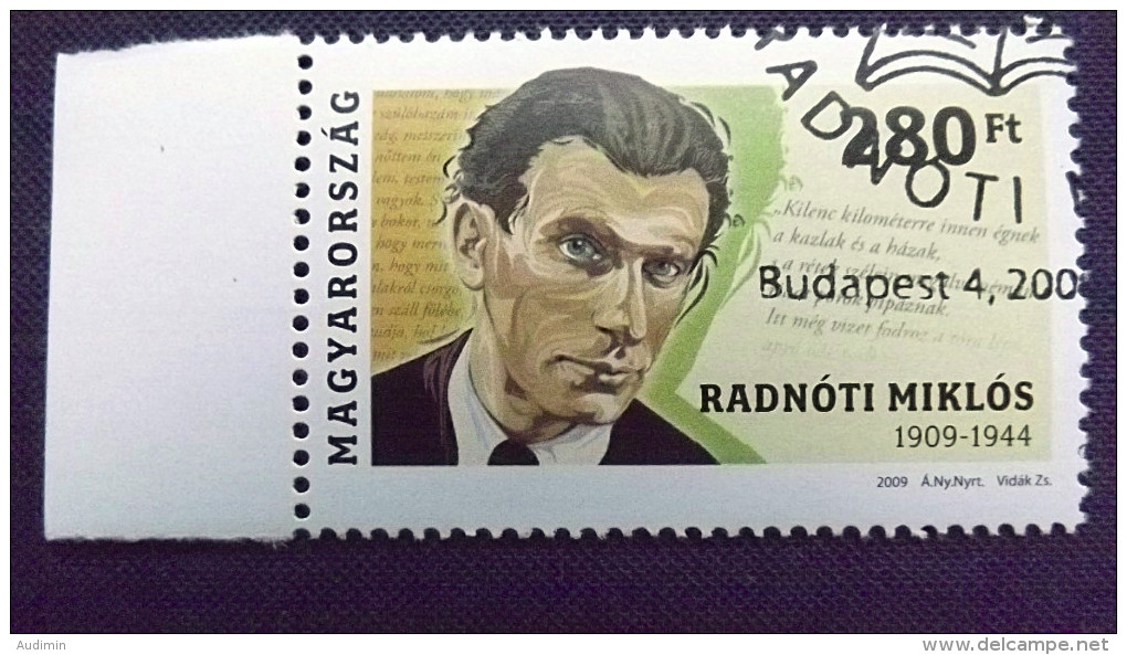 Ungarn 5350 Oo/ESST, Miklós Radnóti (1909-1944), Dichter - Gebruikt