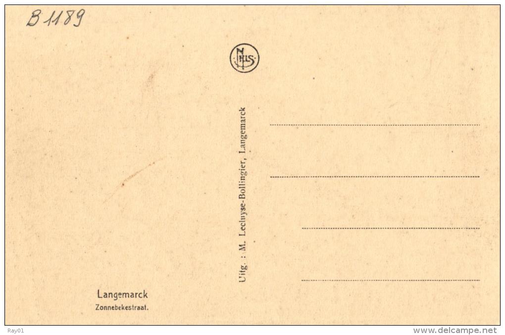 BELGIQUE - FLANDRE OCCIDENTALE - LANGEMARCK - LANGEMARK-POELKAPELLE - Zonnebekestraat. - Langemark-Poelkapelle