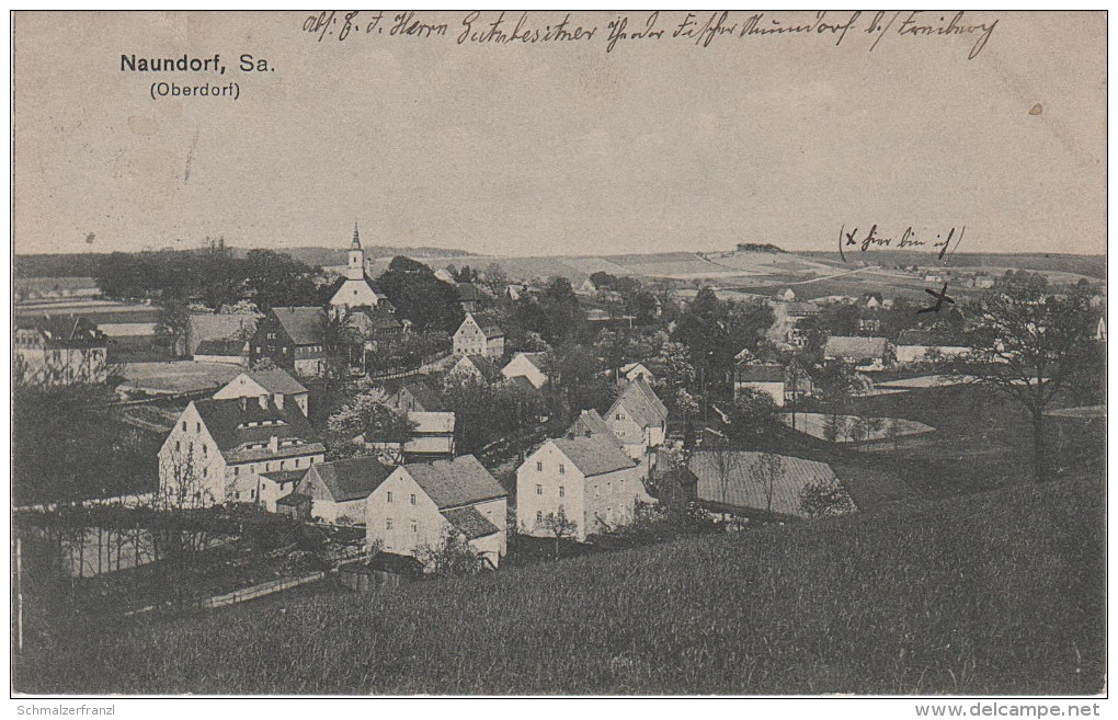 AK Naundorf Oberdorf Mit Kirche Bei Freiberg Niederbobritzsch Bobritzsch Niederschöna Hilbersdorf Halsbrücke Colmnitz - Hetzdorf