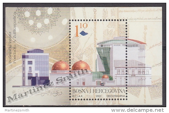 Bosnia Hercegovina - Bosnie 2001 Yvert BF 14, Zulfikarpasica Institute - Miniature Sheet - MNH - Bosnië En Herzegovina