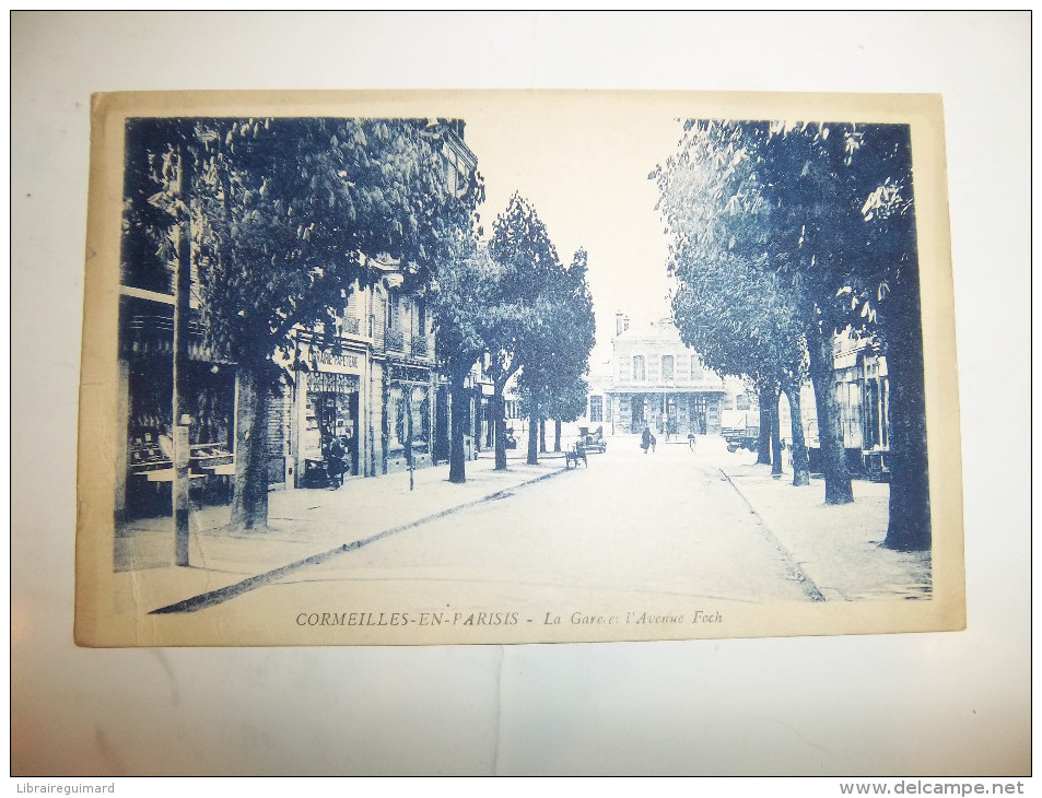 2yfj - CPA - CORMEILLES EN PARISIS - La Gare Et L'avenue Foch - [95] -  Val D´Oise - Cormeilles En Parisis