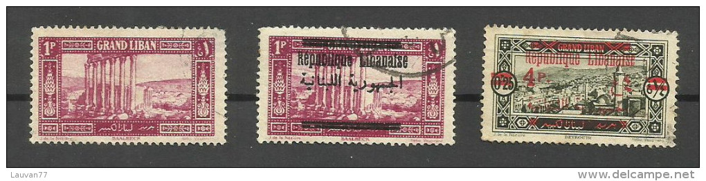 Grand Liban N°54, 100, 104 Cote 5 Euros - Gebraucht