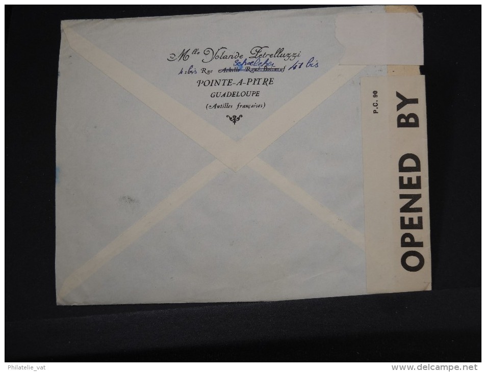 FRANCE- GUADELOUPE  LETTRE DE POINT A PITRE POUR ALGER 1941 AVEC CENSURE A ETUDIER AFF PLAISANT   LOT P2659 - Briefe U. Dokumente