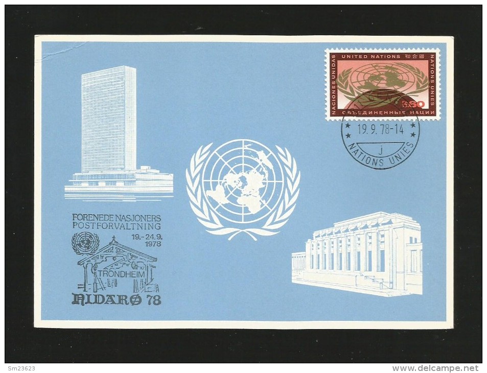 Vereinigte Nationen 1978 ,  Postforvaltning - Maximum Card  - 19.9.1978 - - Cartes-maximum