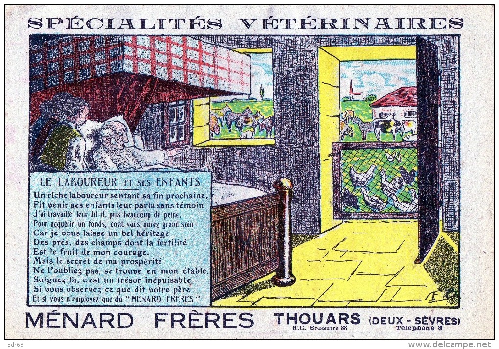 Publicités Menard Spécialités Vétérinaires Thouars - Reclame