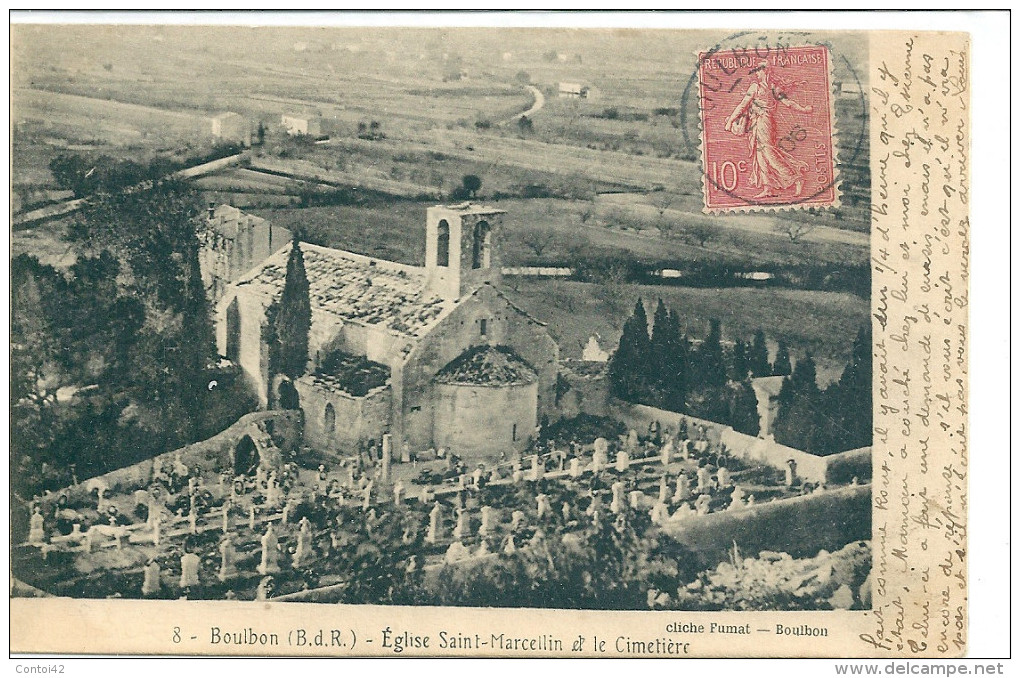 13 BOULBON EGLISE CIMETIERE   BOUCHES DU RHONE PROVENCE - Autres & Non Classés