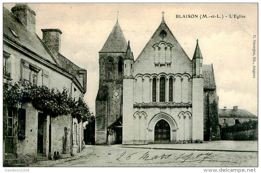 Belle  CPA  -  Blaison -   L 'Eglise                A1076 - Autres & Non Classés