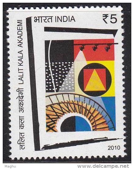 India MNH 2010,  Lalit Kala Academi, Culture, For Promotion Of Art, Painting, Theatre, Bulb Focus Light, Energy, Etc., - Neufs