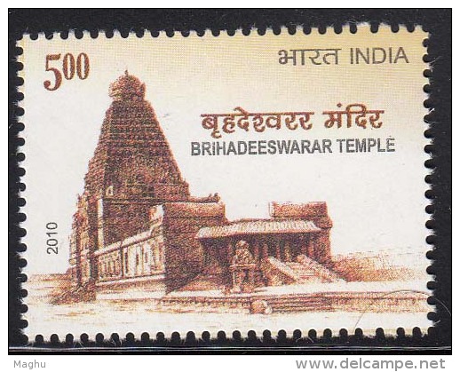 India MNH 2010,  Brihadeeswarar Big Temple, Thanjavur, UNESCO World Heritage Site,  Architecture, Granite Stone, Mineral - Nuovi