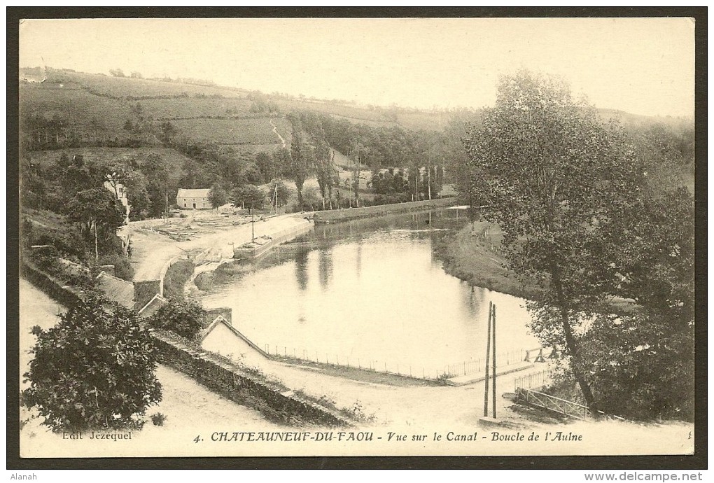 CHATEAUNEUF Du FAOU Vue Sur Canal Boucle De L'Aulne (Jézéquel) Finistère (29) - Châteauneuf-du-Faou