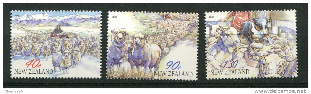 (cl 9 - P24) Nelle Zélande ** N° 1975 à 1977 (ref. Michel Au Dos) - Année Lunaire Du Bélier. Elevage De Moutons - - Unused Stamps