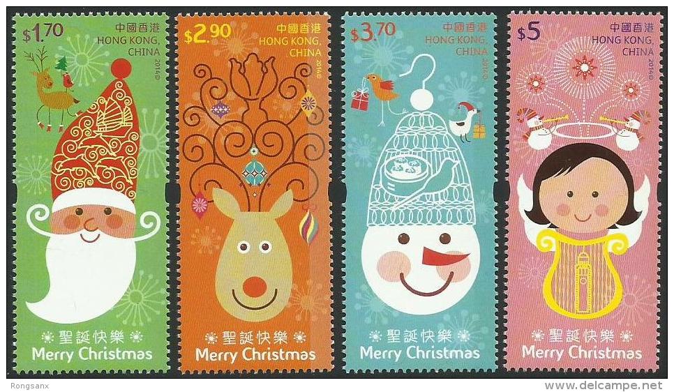 2014 HONG KONG MERRY CHRISTMAS 4V - Unused Stamps