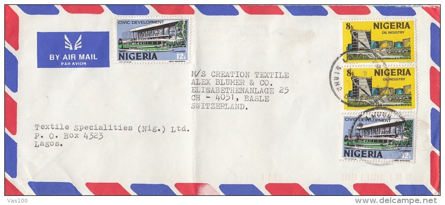 OIL INDUSTRY, CIVIC DEVELOPMENT, STAMPS ON COVER, NIGERIA - Nigeria (1961-...)