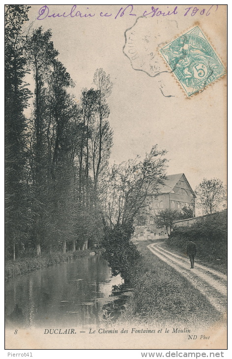 DUCLAIR - Le Chemin Des Fontaines Et Le Moulin - Duclair