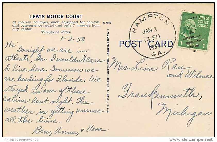 236769-Tennessee, Chattanooga, Lewis Motor Court, Highway 41, Colourpicture No K 4893 - Chattanooga