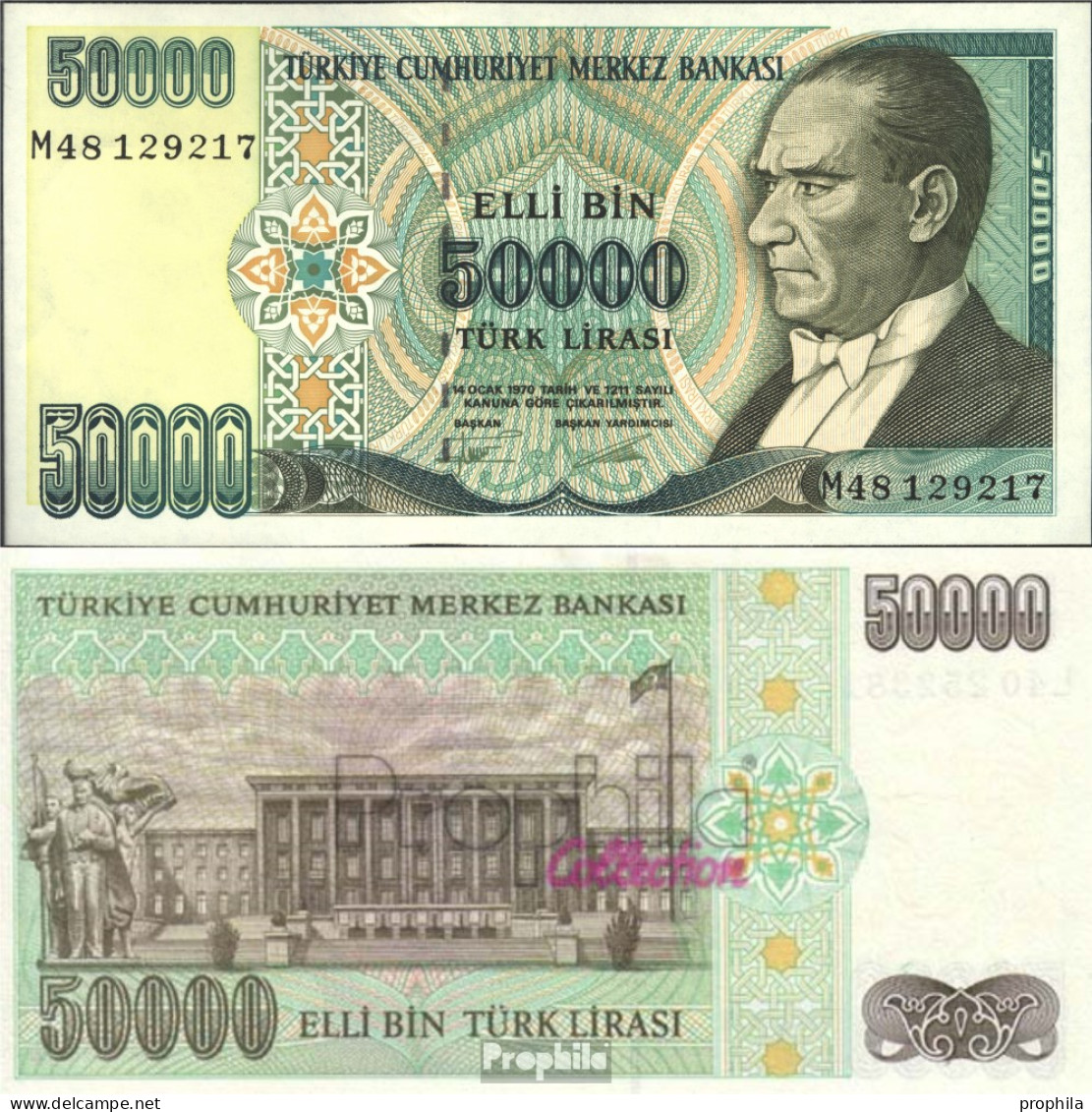 Türkei Pick-Nr: 204 Bankfrisch 1995 50 000 Lira - Türkei