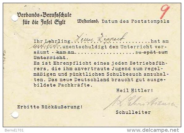 Deutsches Reich - Postkarte Echt Gelaufen / Postcard Used (D1193) - Briefe U. Dokumente