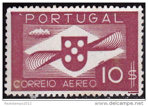 PORTUGAL - 1936-1941, (CORREIO AÉREO)  Hélice.  10$   (*) MNG  MUNDIFIL  Nº 7 - Neufs