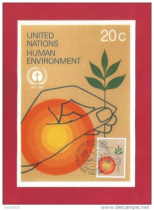 Vereinigte Nationen 1982 , Human Environment  - Maximum Card - Mar.19.1982 - - Maximum Cards