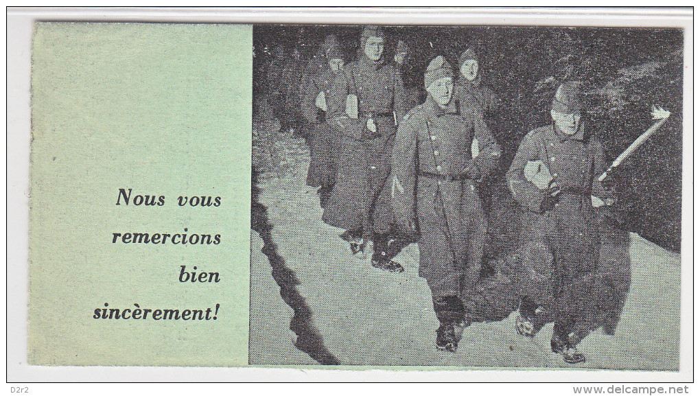 DOS DE RECEPISSE- 13.12.1944- AVECIMAGES MILITAIRE ET "NOUS VOUS REMERCIONS BIEN SINCEREMENT. - Suisse