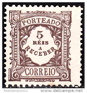 PORTUGAL - 1904,  (PORTEADO)  Emissão Regular. Valor Em Réis.  5 R.   (*) MNG  MUNDIFIL   Nº 7 - Unused Stamps