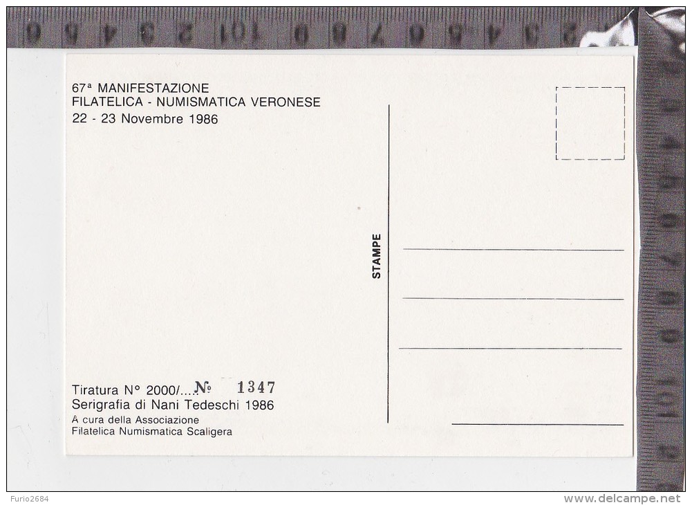 C-31824 VERONA 67'' MANIFESTAZIONE FILATELICA NUMISMATICA VERONESE NOVEMBRE 1986 - Manifestazioni