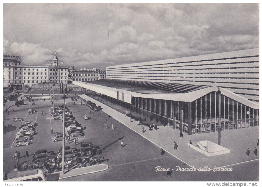 ROMA - Piazzale Della Stazione Termini - Auto - 1956 - Stazione Termini