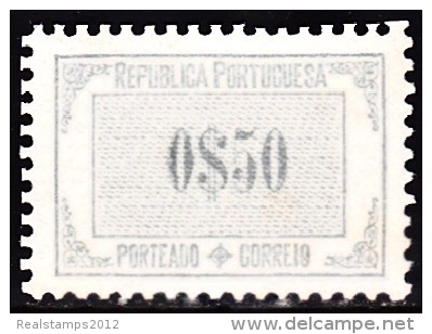 PORTUGAL - 1932 -1933, (PORTEADO)  Etiqueta  $50   P. Liso   (*) MNG  MUNDIFIL  Nº 50 - Unused Stamps