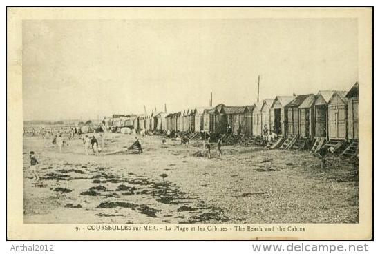 Courselles-sur-Mer La Plage Et Les Cabines 18.4.1937 - Courseulles-sur-Mer