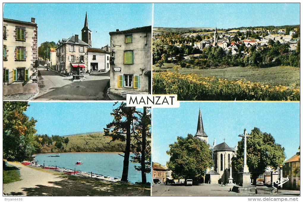 63 - Manzat - ** Quatre Vues ** - Cpsm En Bon état. - Manzat