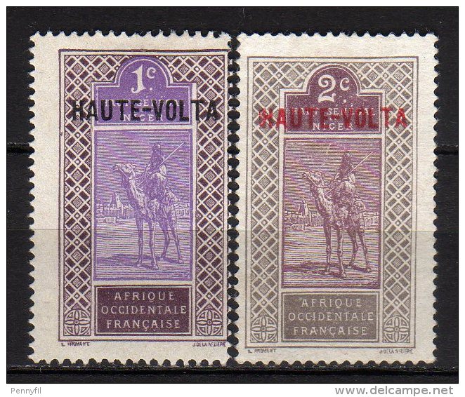 HAUTE VOLTA -1920/28 Scott# 1+2 (*) - Unused Stamps